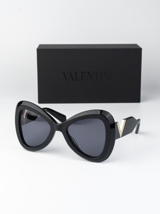 Valentino Women Sunglasses Black Grey Butterfly V-GOLD III VLS-138 A main image 8